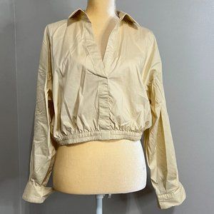 Eloquii Elastic Waist Blouse With Collar - sz 14